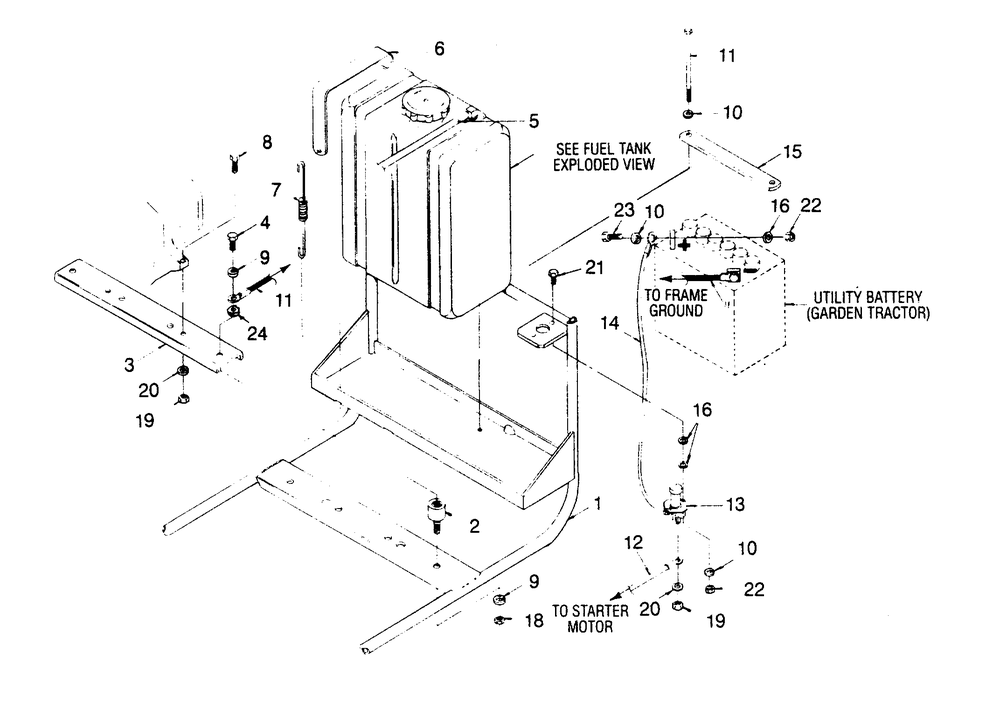 Mounting Base Diagram and Parts List for 8300-2  Generac Welder