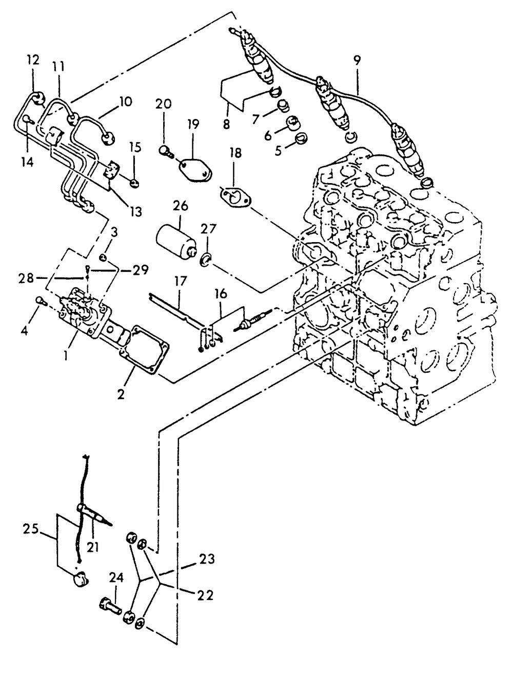 Injector Pump Diagram and Parts List for 9025-0  Generac Generator