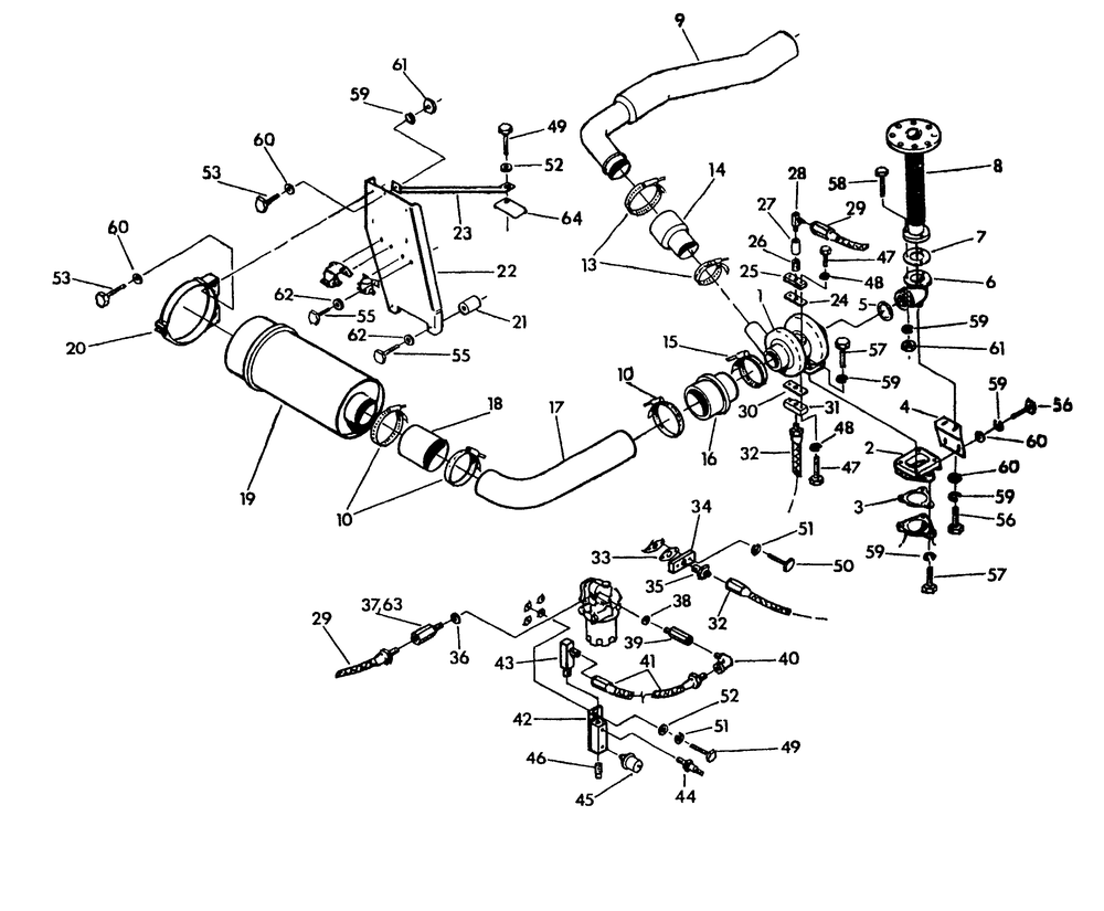 Turbocharger Diagram and Parts List for 9399-2  Generac Generator