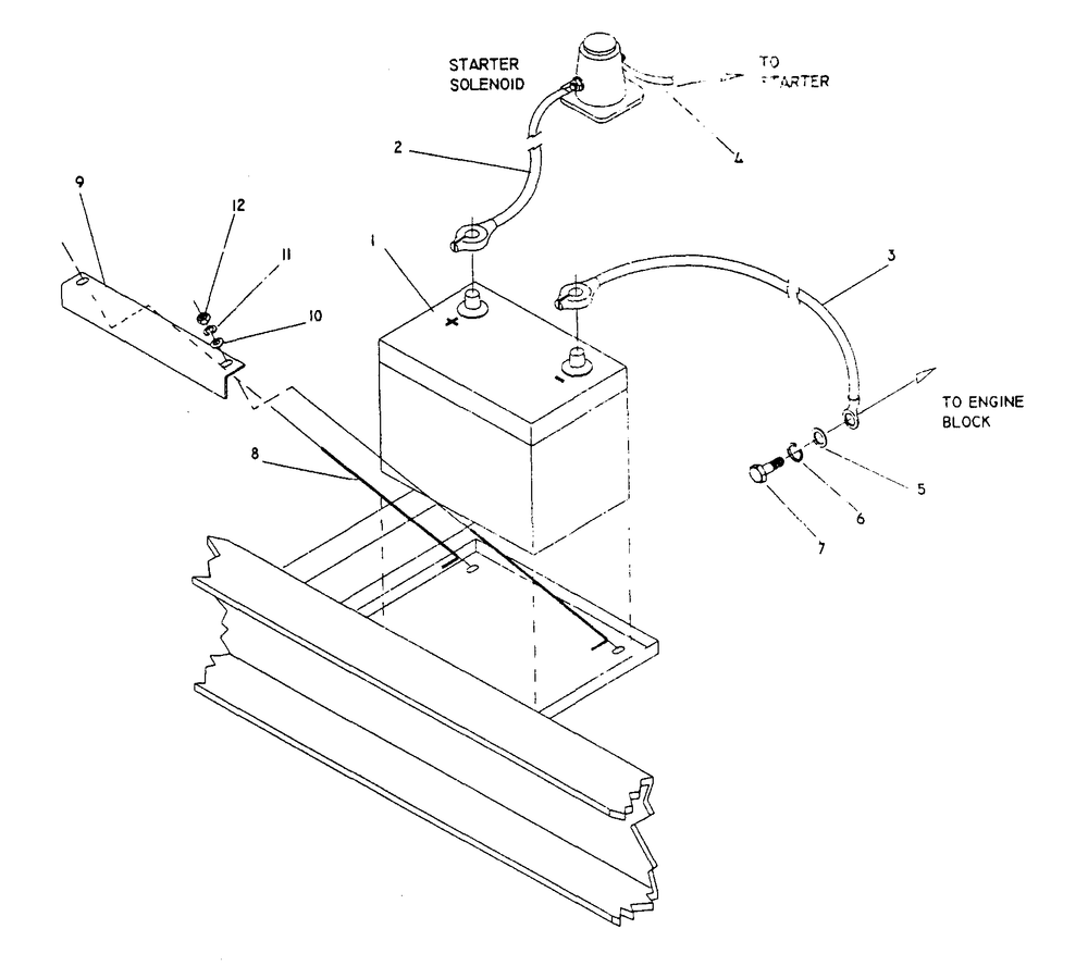 Battery Diagram and Parts List for 0752-3  Generac Generator