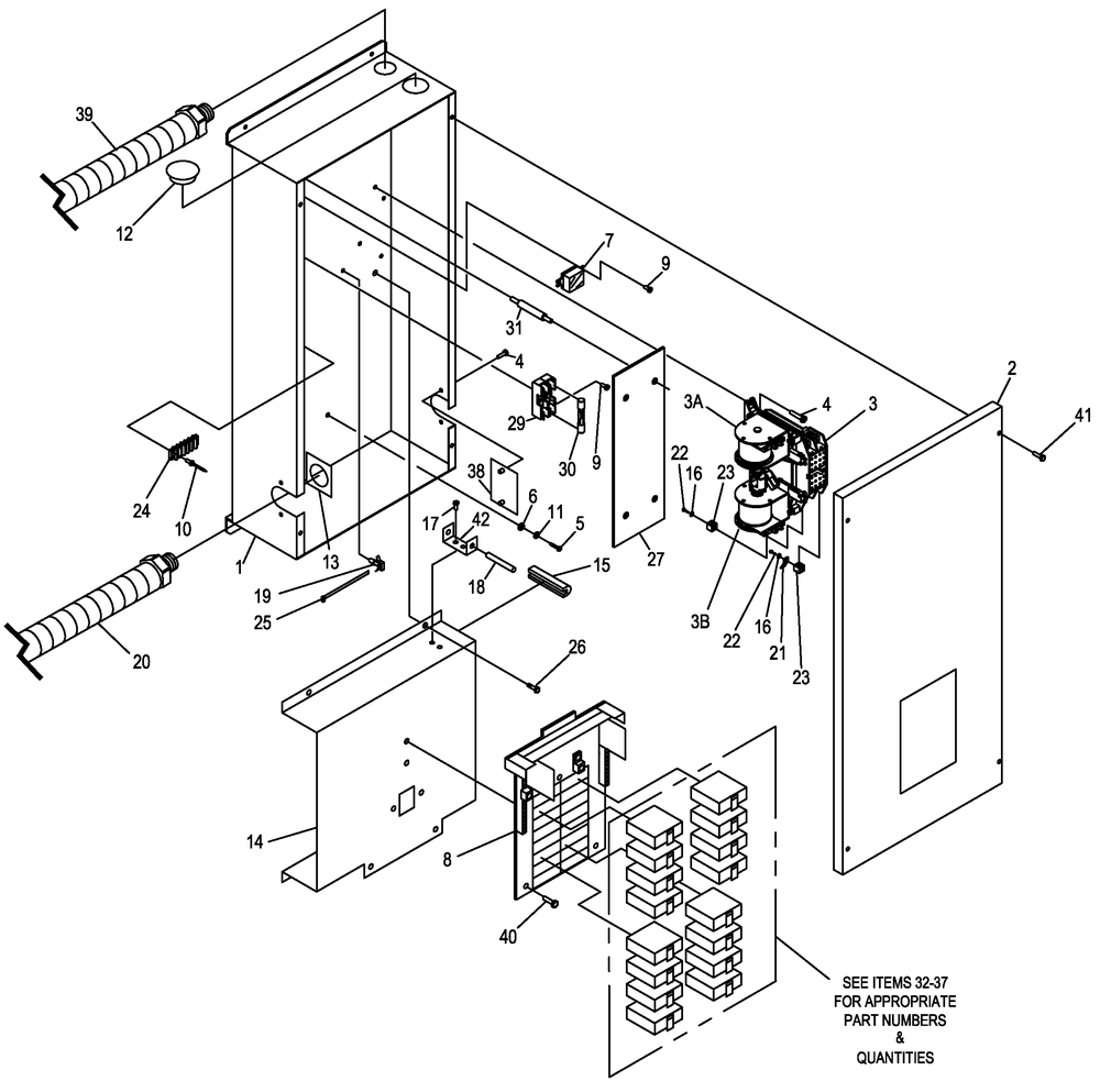 Transfer Switch Diagram and Parts List for 0052470 (4913782 - 4933931)(2007) Generac Generator