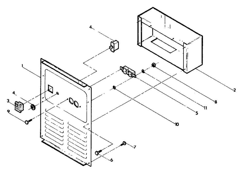 Receptacle Panel Diagram and Parts List for 5W263 (8921-0)(8921-0) Generac Generator