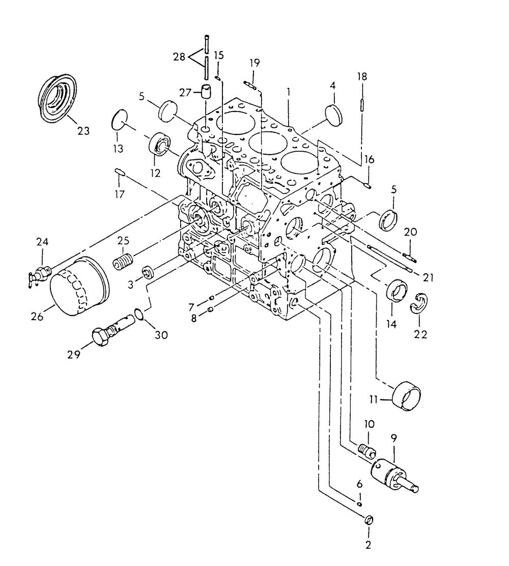 Cylinder Block Diagram and Parts List for 9344-0  Generac Generator