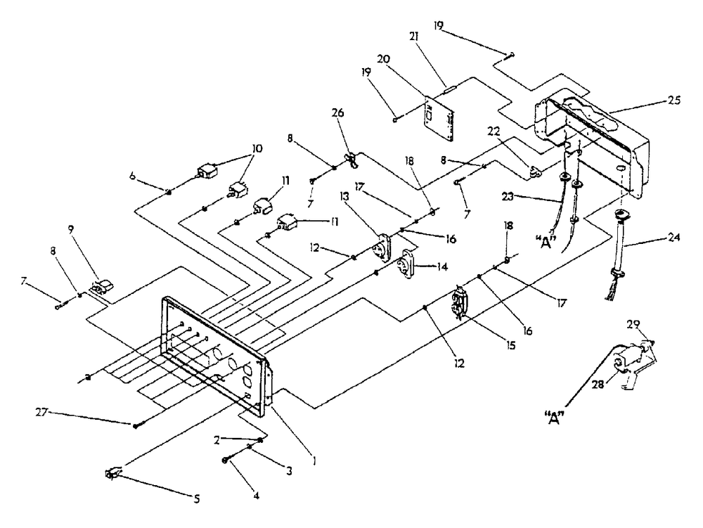 Control Panel (10/95) Diagram and Parts List for 9885-0 (Rev 0)(1995-07) Generac Generator