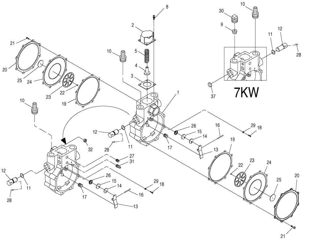 Regulator Diagram and Parts List for 0050110 (4724501 - 4954709)(2008) Generac Generator