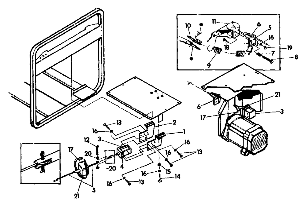 Idle Control Diagram and Parts List for C8000 (9386-1)(9386-1) Generac Generator