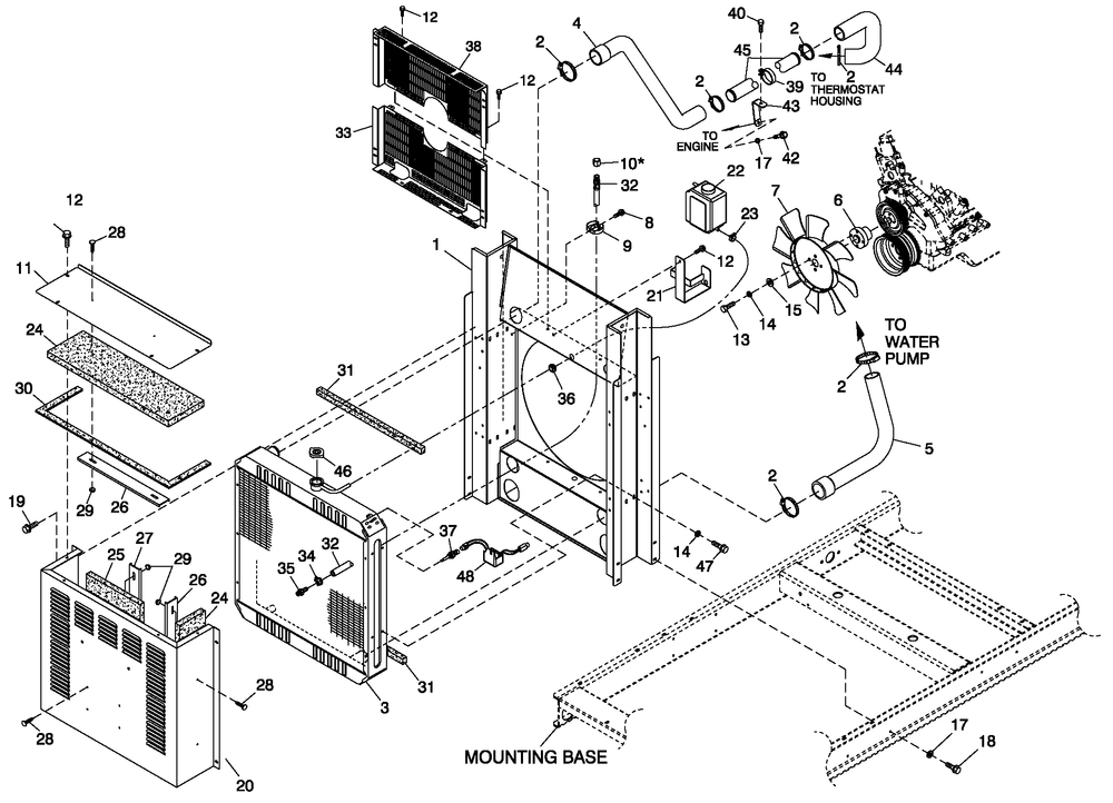Ev Cool Pkg 3.0l C2 Diagram and Parts List for 0052190 (4340373 - 4340512)(2006) Generac Generator