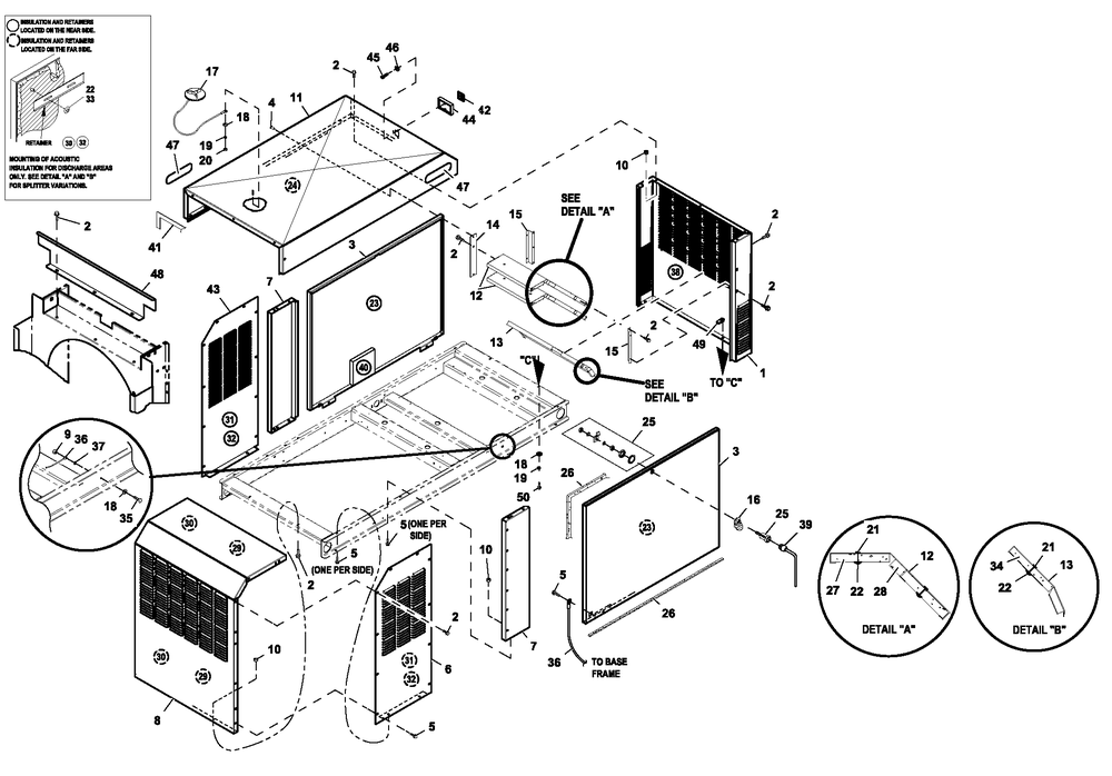 Ev Enclosure C2 Diagram and Parts List for HT03524GNAX (6798528)(2011) Generac Generator