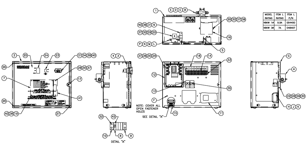 R-200b 1800 Rpm 4.2l Diagram and Parts List for ET04842ANAY (5882868)(2010) Generac Generator