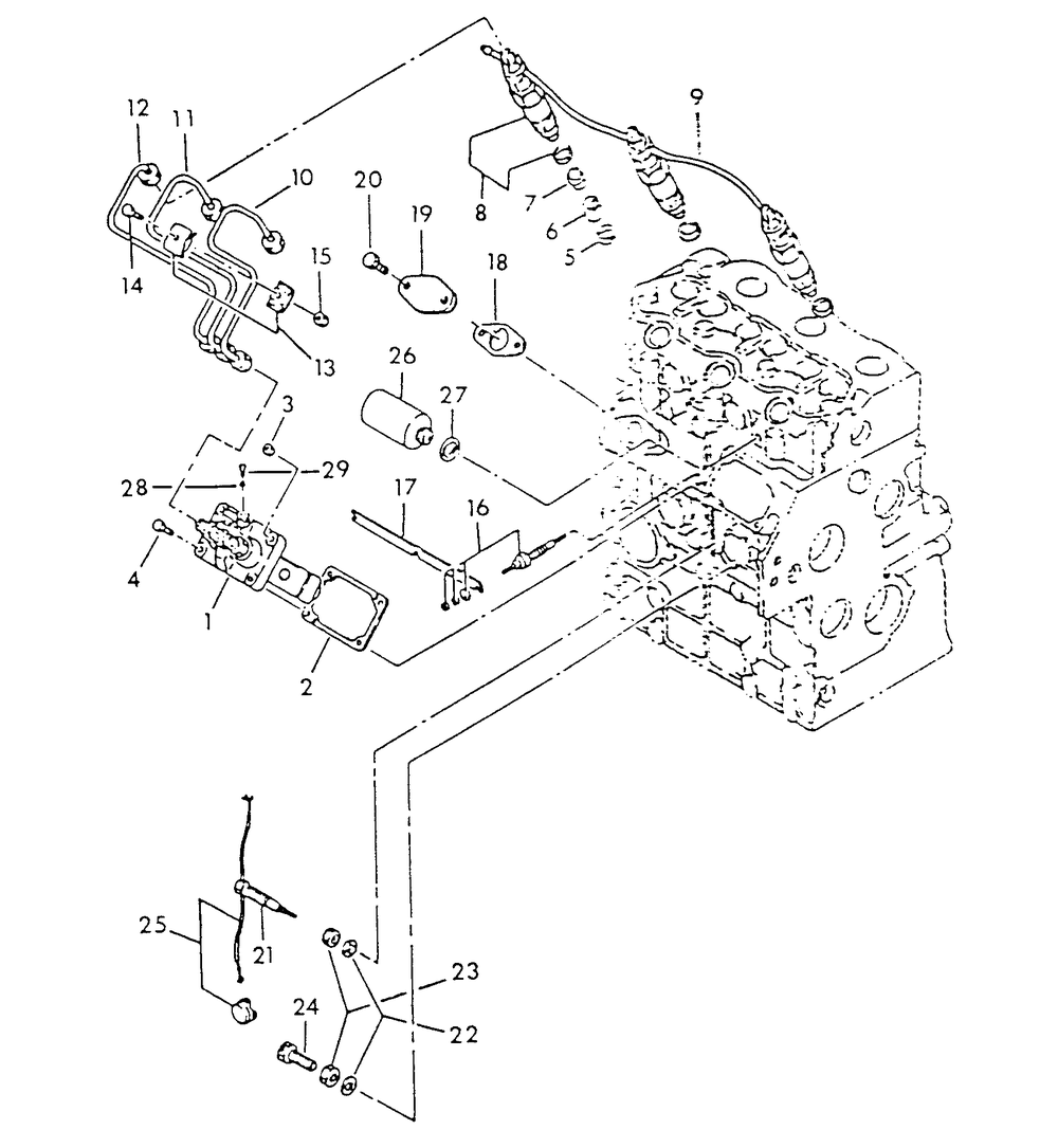 Injector Pump Diagram and Parts List for 9510-0  Generac Generator