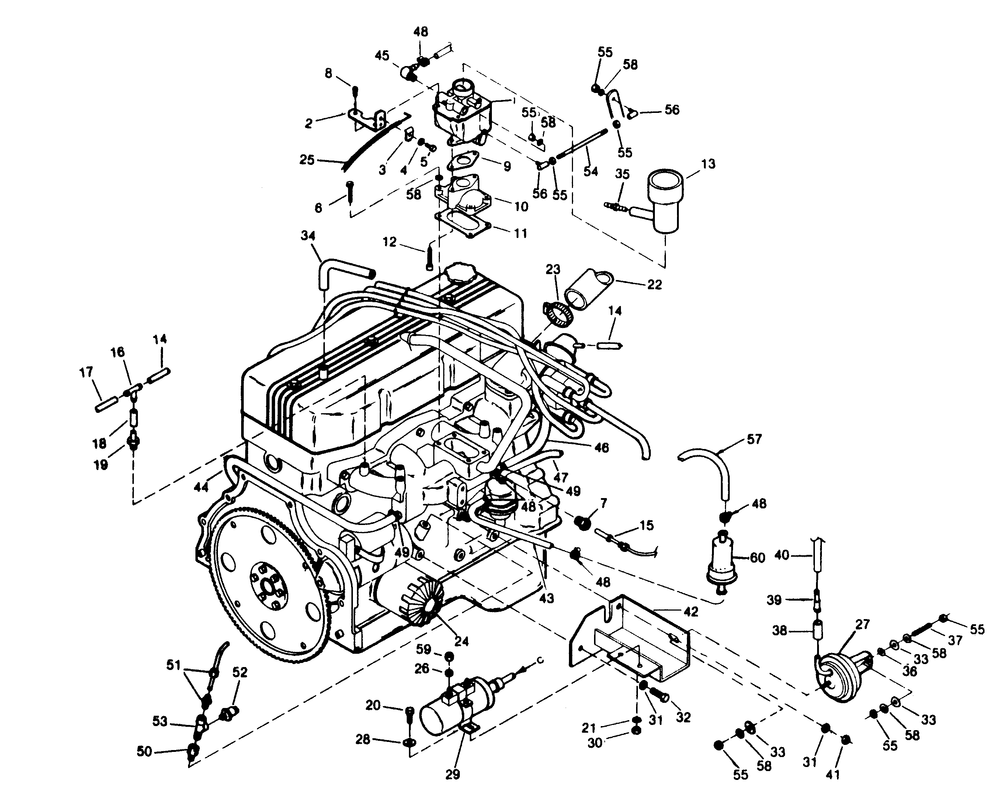 Engine Accessories (Part 1) Diagram and Parts List for 1009-C  Generac Welder