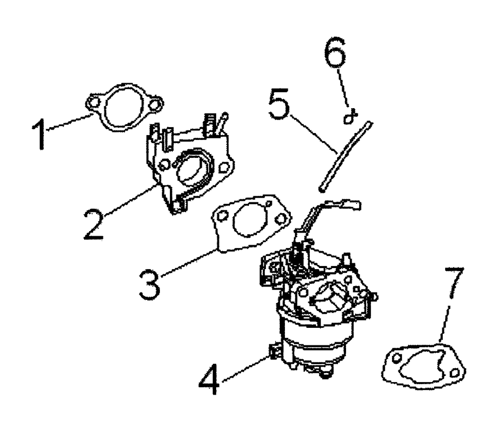 Carburetor Diagram and Parts List for 0057360 (5210769 - 5271450)(2009) Generac Generator