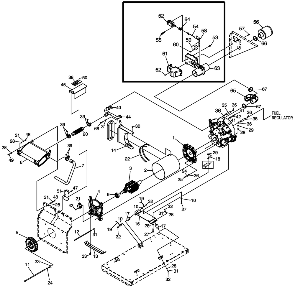 Generator 2 Diagram and Parts List for 0052920 (1007V22543 - 4606V20848)(2007) Generac Generator