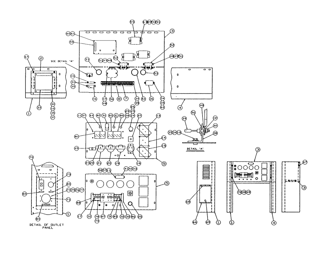 Control Panel Diagram and Parts List for 9172-3  Generac Generator