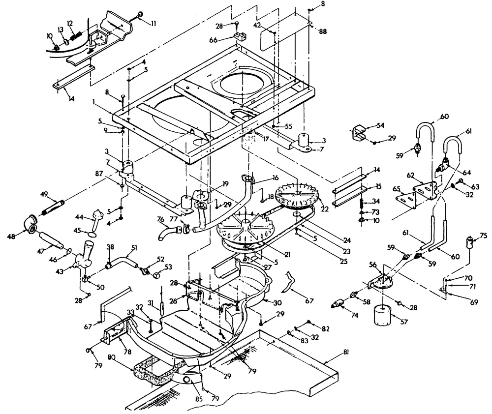 Base And Pulleys - Side Exhaust Diagram and Parts List for 9119-1  Generac Generator