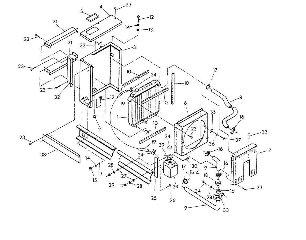 Radiator 2 Diagram and Parts List for 9112-4  Generac Generator