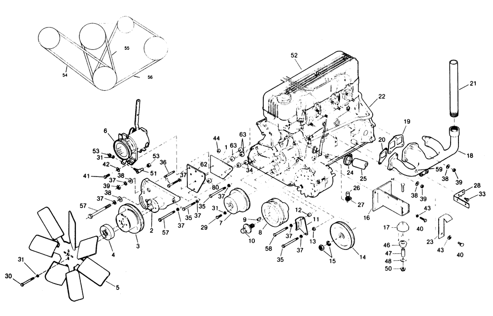 Engine Accessories (Part 2) Diagram and Parts List for 1009-C  Generac Welder