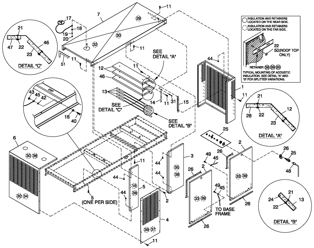 Enclosure C5 Parts Lbl Diagram and Parts List for ST08046AVAN (5186041)(2008) Generac Generator