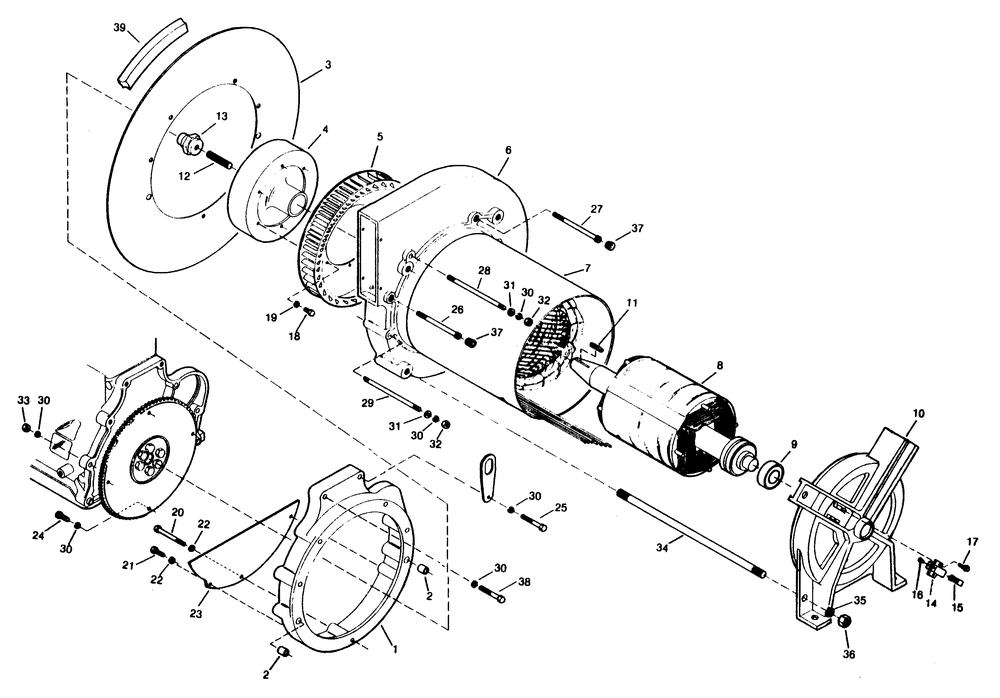 Alternator Diagram and Parts List for 8247-4  Generac Welder