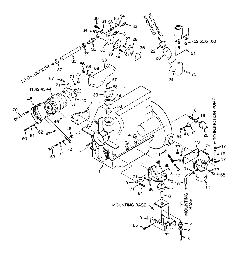 Engine Parts Diagram and Parts List for 9156-1  Generac Generator