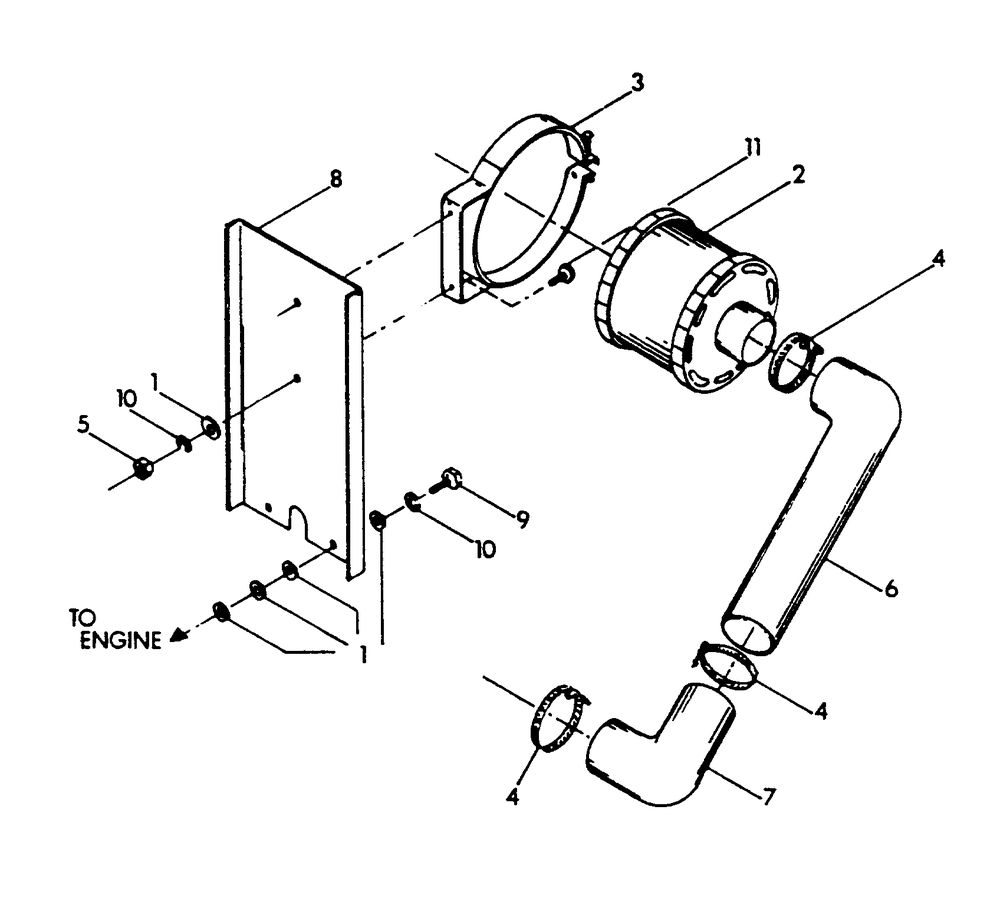 Air Cleaner Diagram and Parts List for 9488-0  Generac Generator