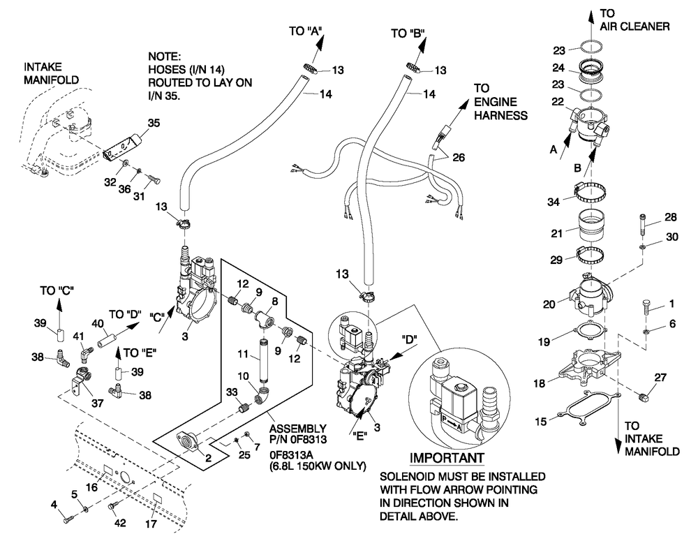 Fuel Lp Vapor G3 6.8l 100/130/150kw Emiss Diagram and Parts List for ET15068AVAY (5955880)(2010) Generac Generator