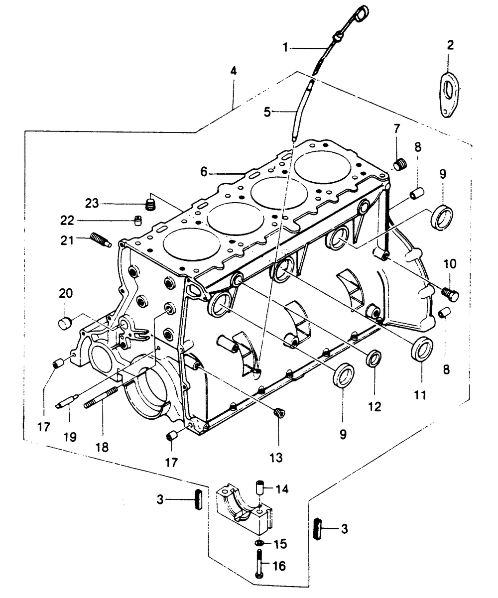 Cylinder Block (Part 1) Diagram and Parts List for 1014-A  Generac Welder