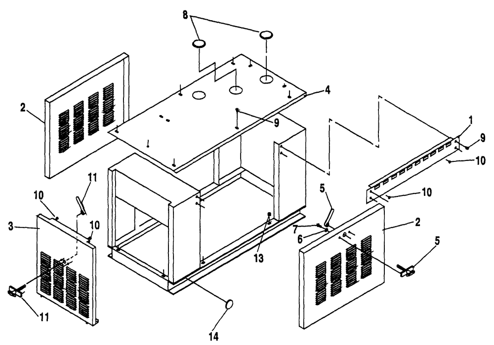 Compartment Diagram and Parts List for 0991-EPS  Generac Generator