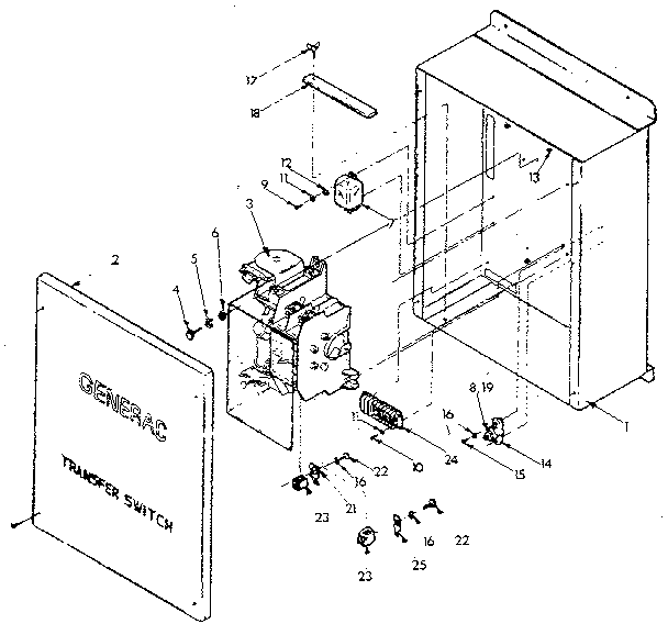 Transfer switch Diagram and Parts List for 9067-2  Generac Generator