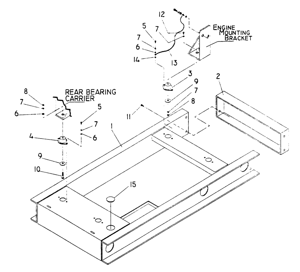 Mounting Base Diagram and Parts List for 0995-0  Generac Generator