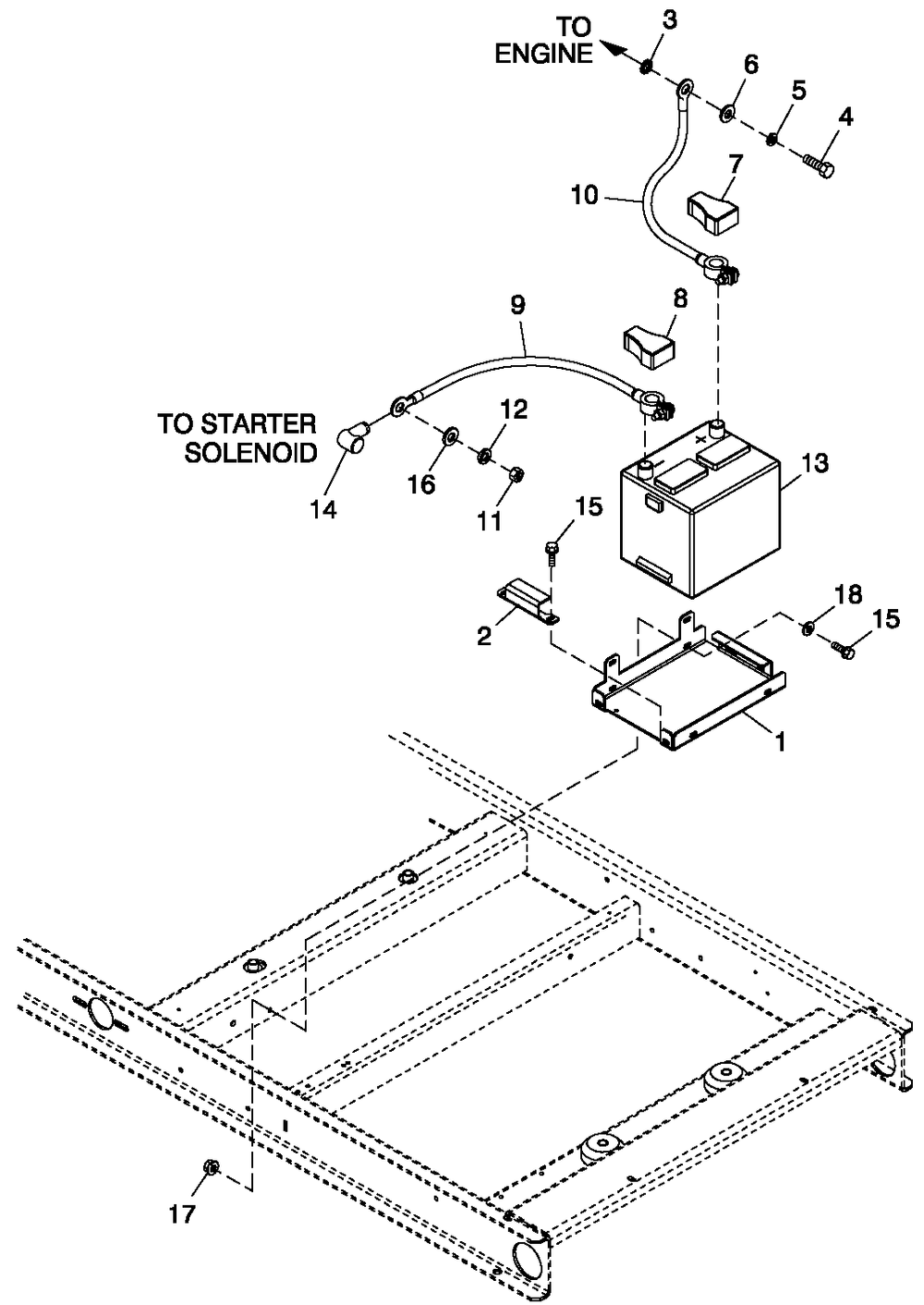 Battery 60kw C2 Diagram and Parts List for QT06024AVSN (5364471 - 5369398)(2009) Generac Generator