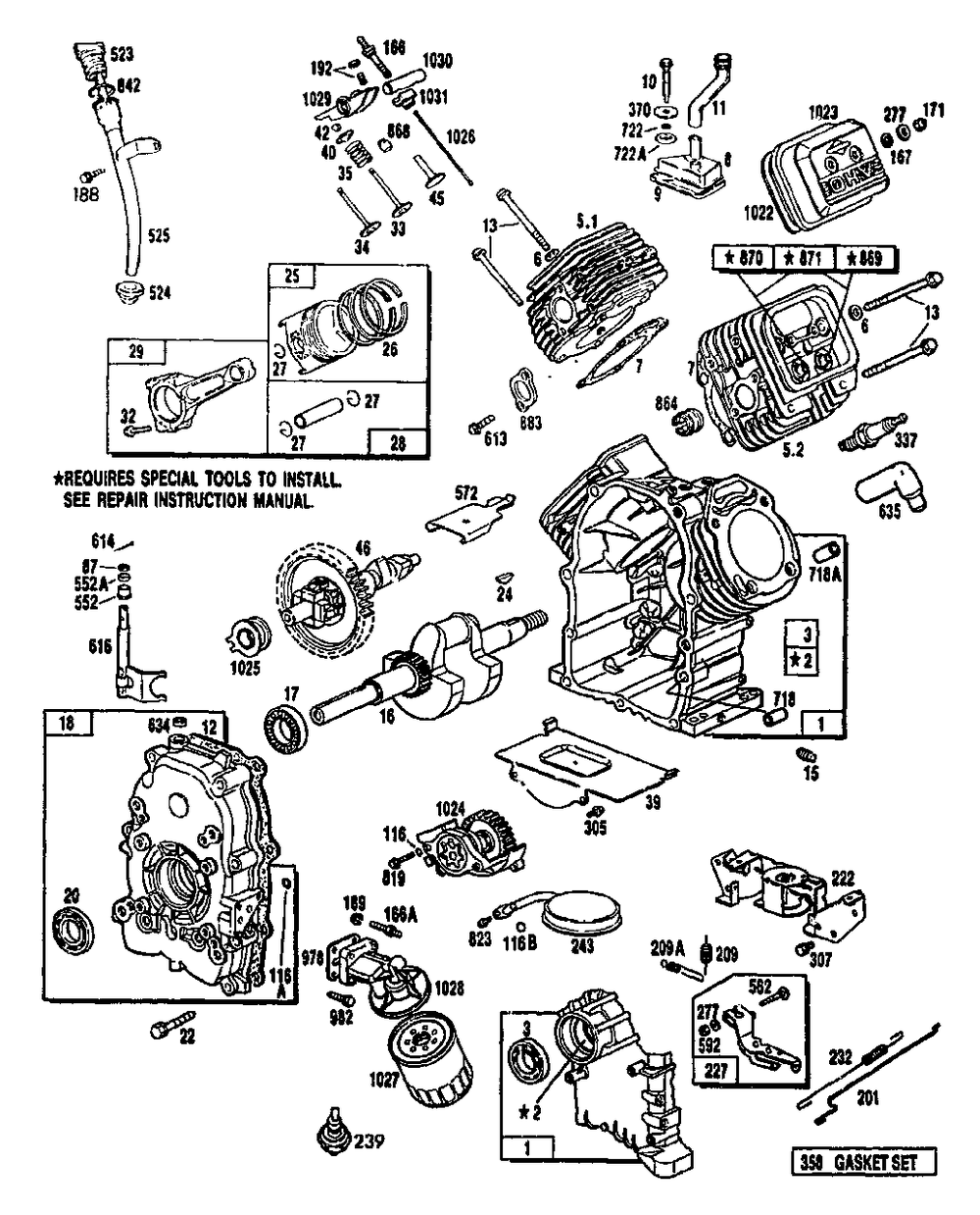 Engine Diagram and Parts List for 3ZC40 (9404-1)(9404-1) Generac Generator