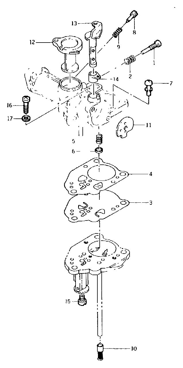Carburetor Diagram and Parts List for S2600 (8840-0)(8840-0) Generac Generator