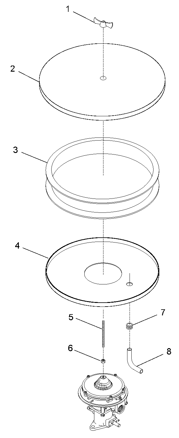 4.3l Air Cleaner Diagram and Parts List for 0047490 (3650293 - 3651545)(2002) Generac Generator