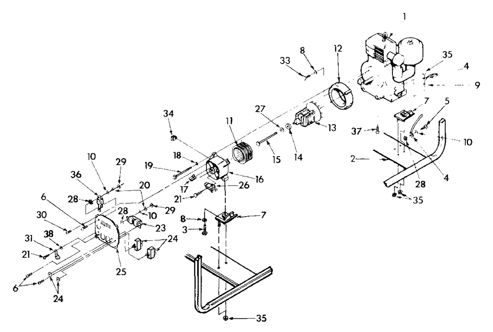 Ac Generator Model 3zc13 Diagram and Parts List for 3ZC12A (9321-1)(9321-1) Generac Generator