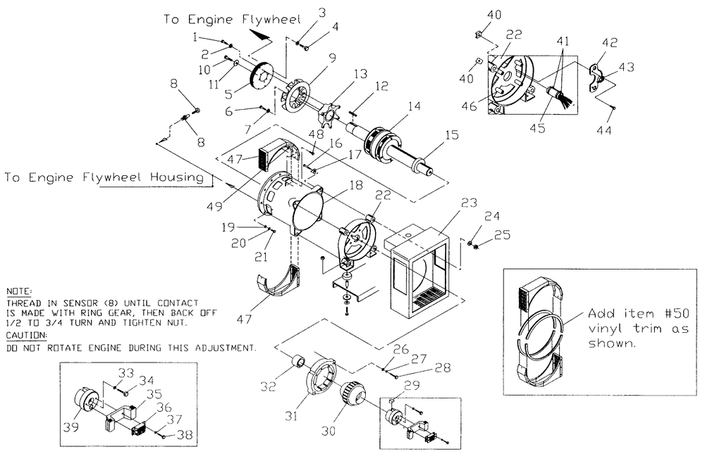 Generator Diagram and Parts List for 4345-0  Generac Generator