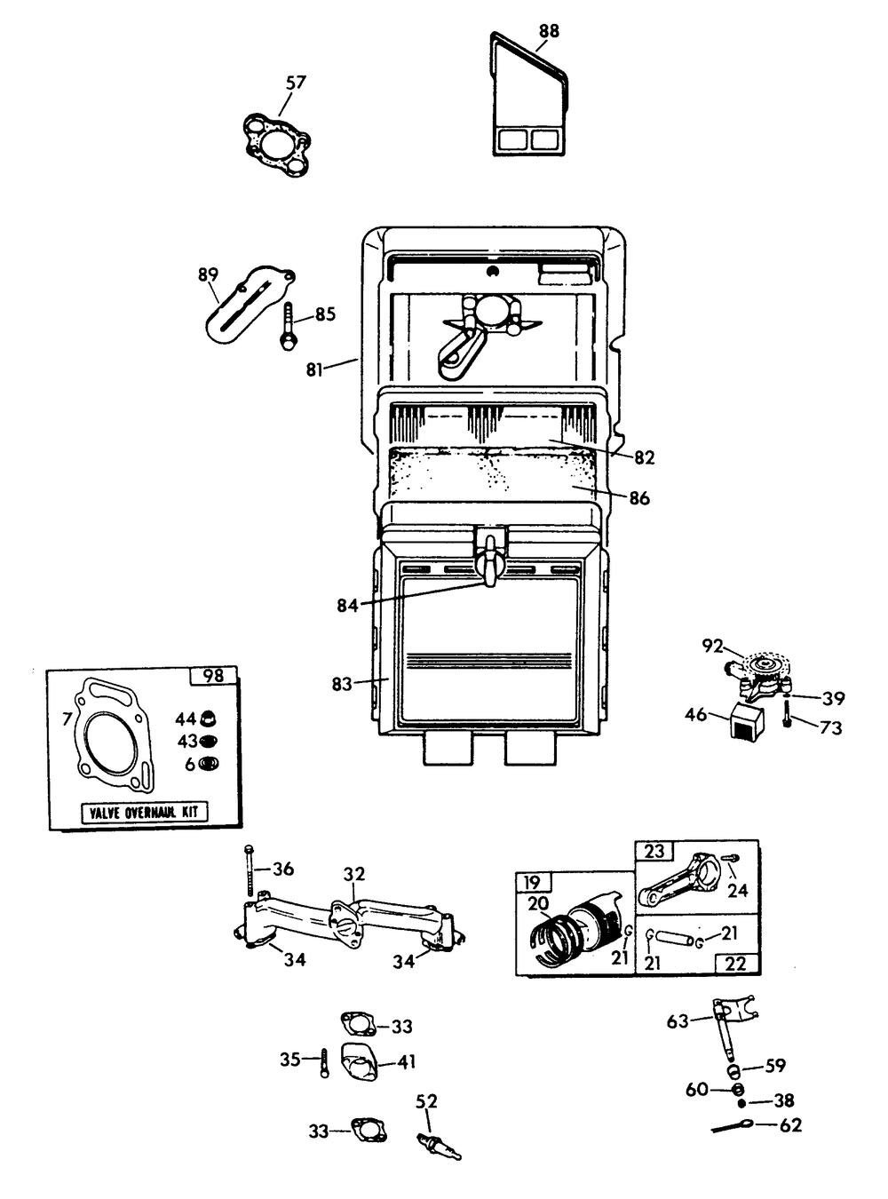 V-Twin Engine (Part 3) Diagram and Parts List for 9231-0  Generac Generator