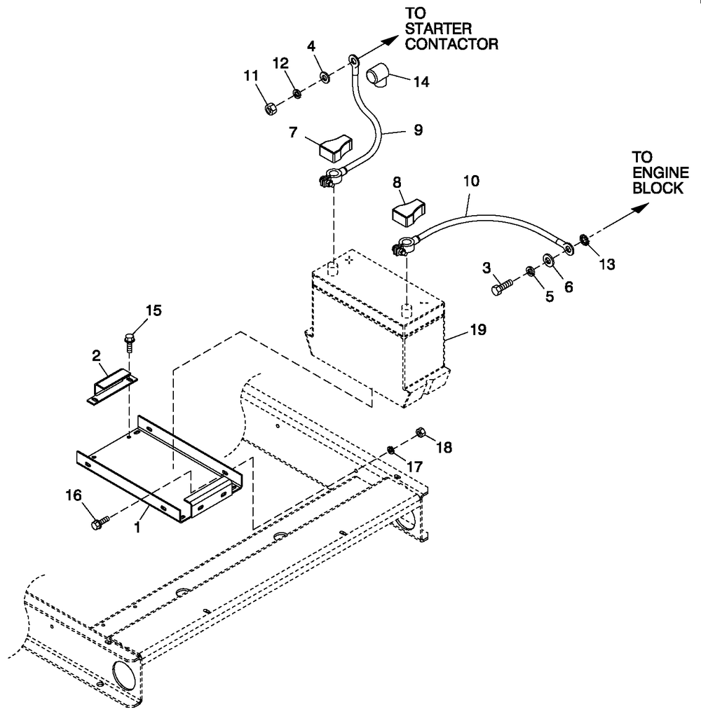 Battery Accessories Diagram and Parts List for ET04842ANAY (5882868)(2010) Generac Generator