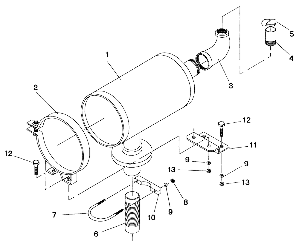 Mounting Base Diagram and Parts List for 0910-0  Generac Generator