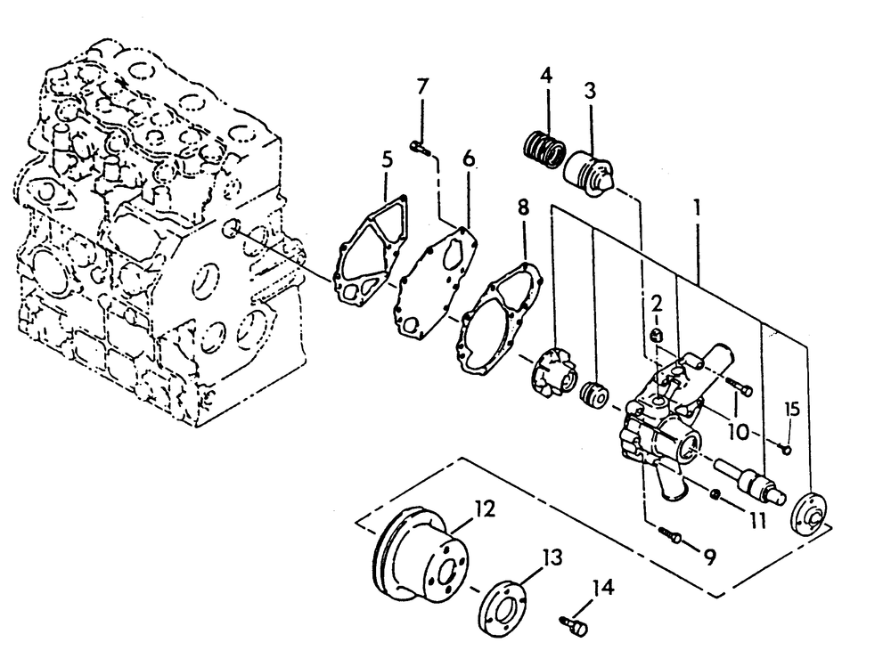Water Pump (Part 1) Diagram and Parts List for 8950-0  Generac Generator