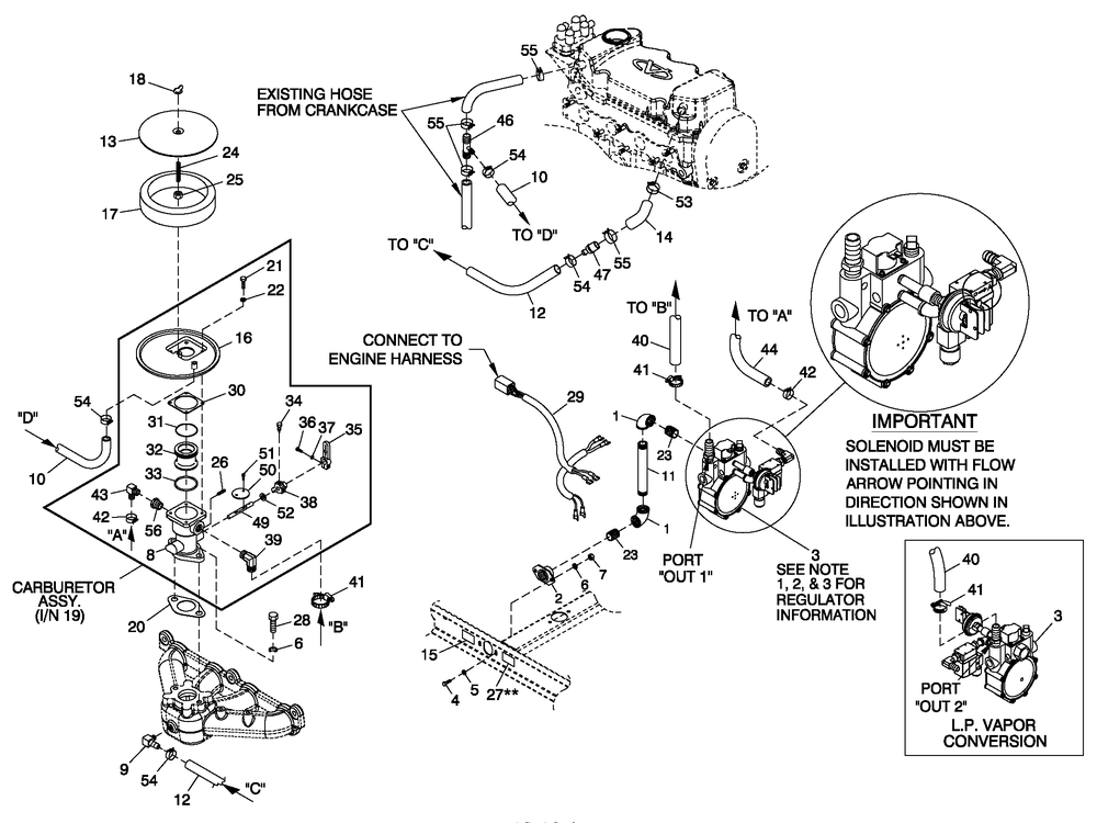 Ev Fuel System Ng/Lpv Diagram and Parts List for QT02516GVSN (4419095 - 4525946)(2006) Generac Generator