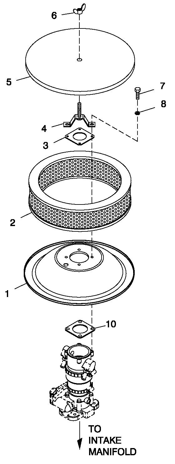 Ev Air Cleaner 3.9l C4 Diagram and Parts List for QT07039AVSN (4166739 - 4225329)(2005) Generac Generator