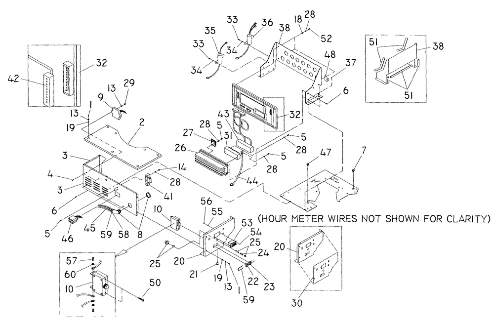 Control Panel Diagram and Parts List for 0802-3  Generac Generator