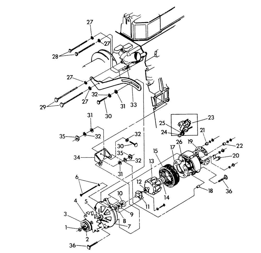 Alternator Diagram and Parts List for 9319-0  Generac Generator