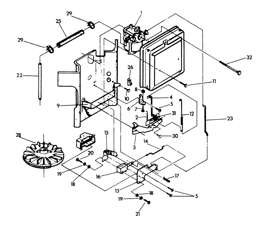 Carburetor Diagram and Parts List for 9424-0  Generac Generator