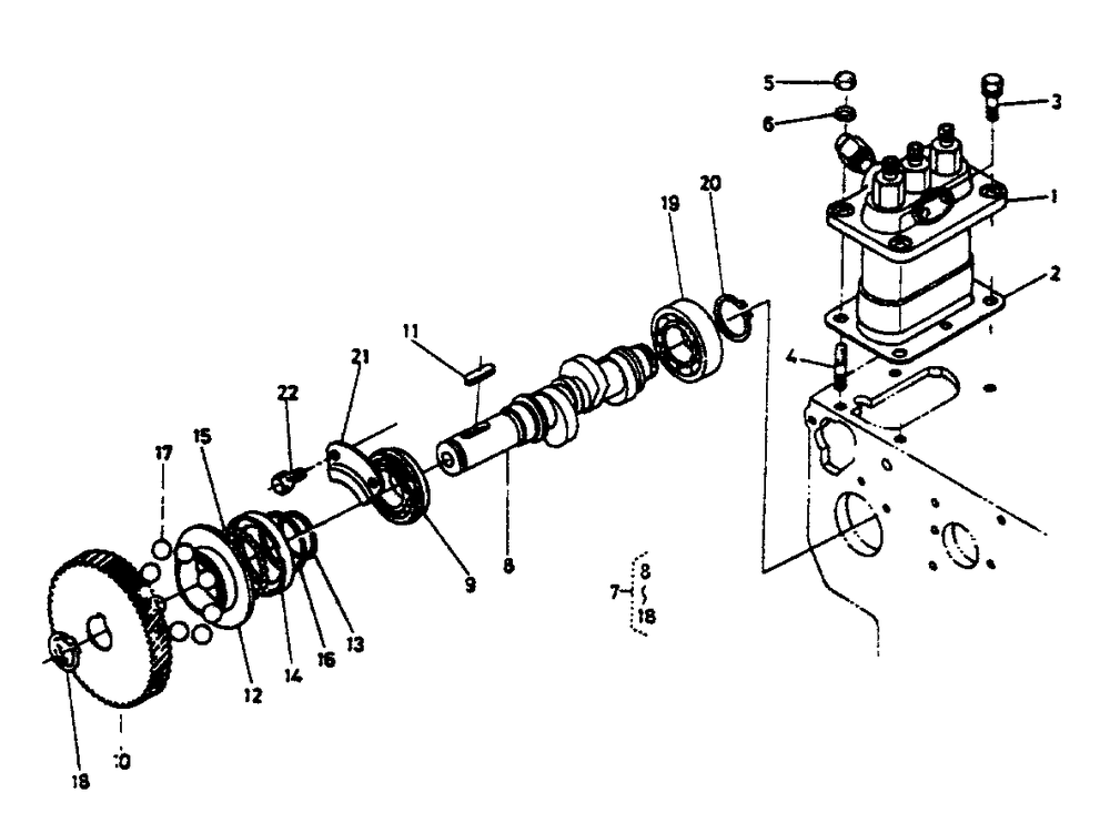 Fuel Camshaft Diagram and Parts List for 1011-C  Generac Welder