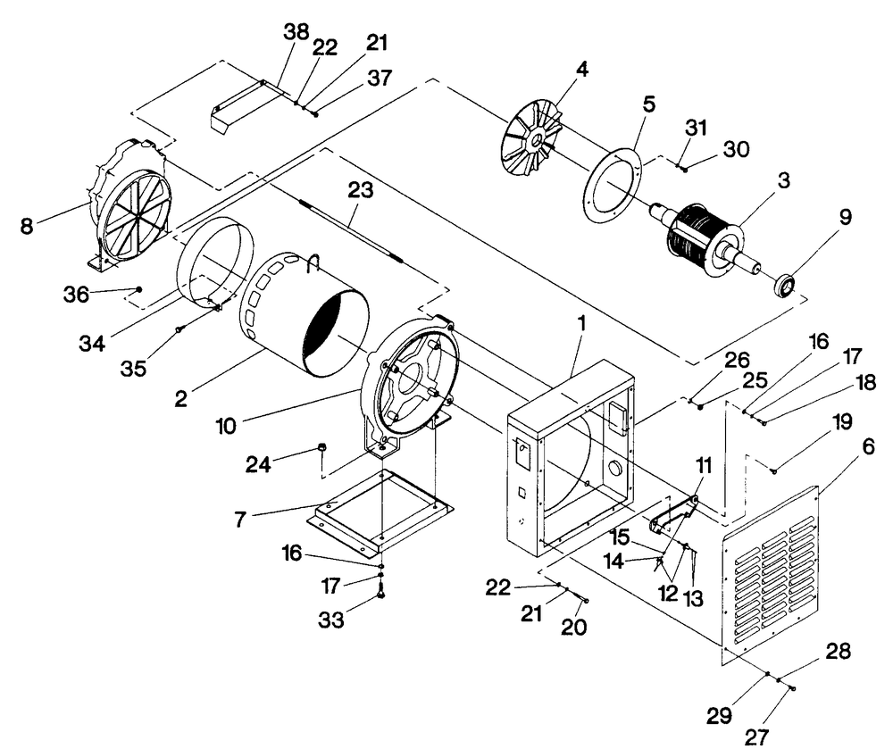Generator Diagram and Parts List for 9738-4  Generac Generator