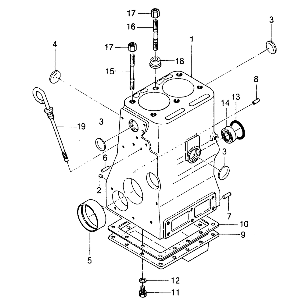 Cylinder Block Diagram and Parts List for 8248-1  Generac Welder