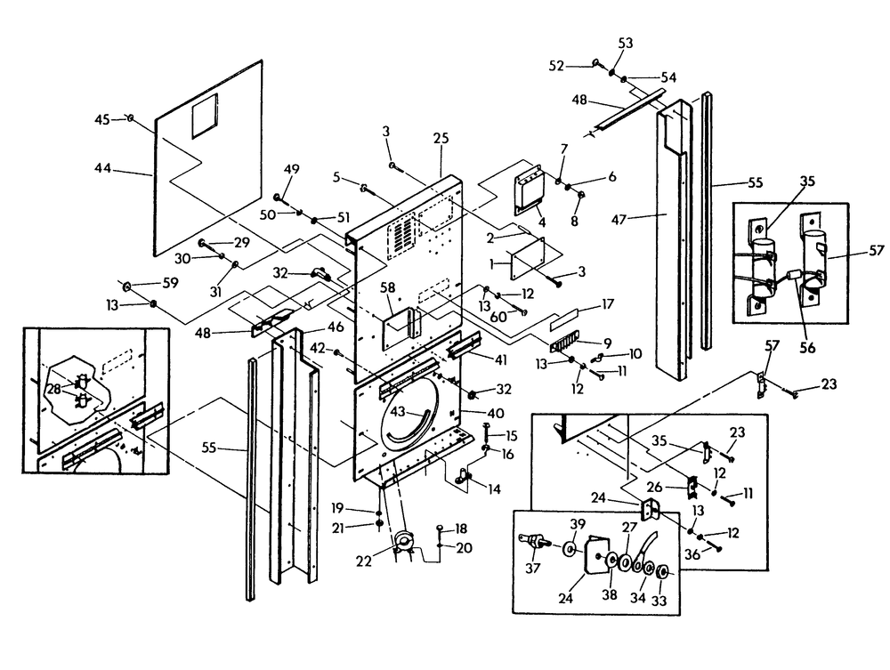 Control Panel (Back) Diagram and Parts List for 9468-3  Generac Generator