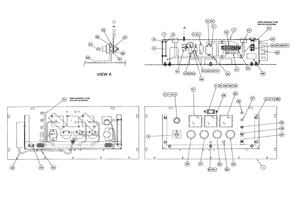 Control Panel Diagram and Parts List for 4360-1  Generac Generator